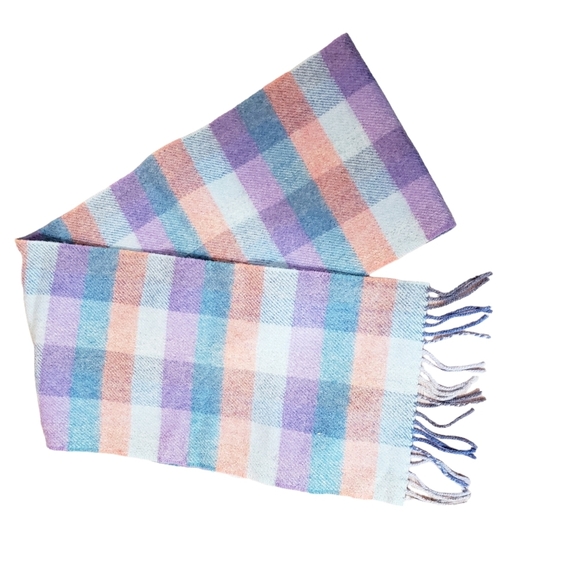 🔵 John Hanly Lambs Wool Scarf Multicolor 24 x 200 Cms. - Picture 3 of 8